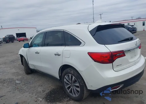 2014 Acura Mdx Technology Package z USA, uszkodzony, nr VIN 5FRYD4H42EB009022